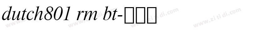 dutch801 rm bt字体转换